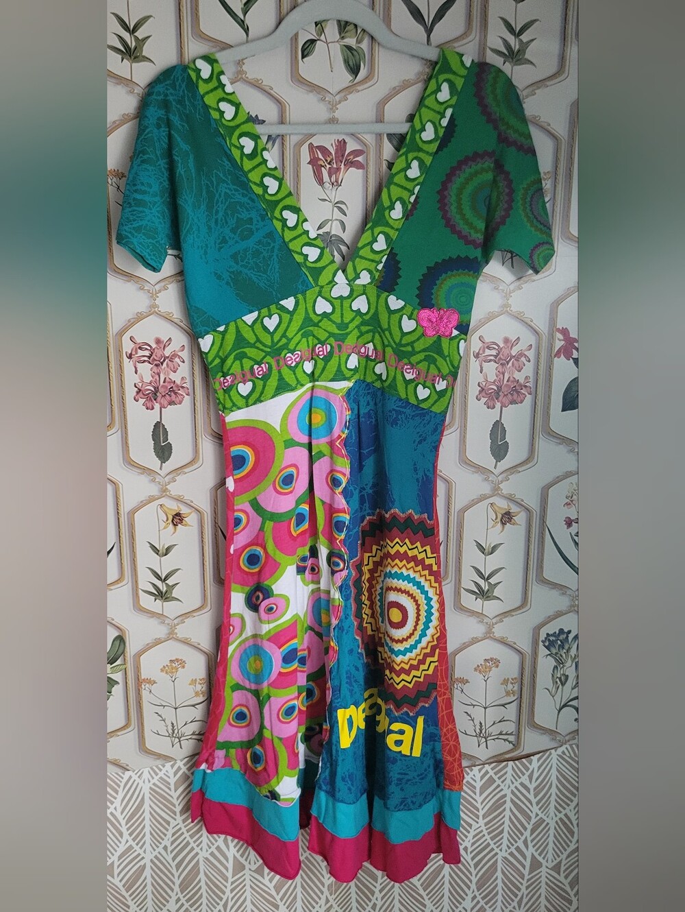 Desigual Multicolor Bohemian Mid Dress — Colour Block.